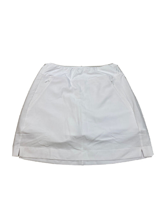 NUEVO IBKUL Falda pantalón deportiva con forro UPF 50+ blanco sólido para mujer - XS