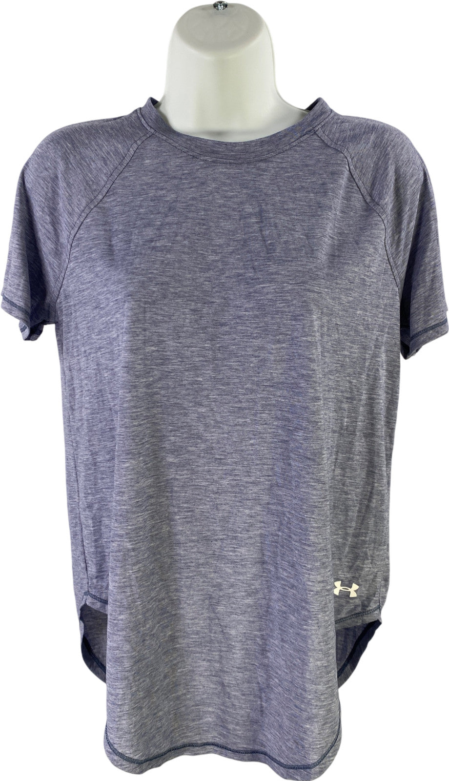 Under Armour Women’s Purple/Blue Heathered Short Slit Sleeve T-Shirt - S