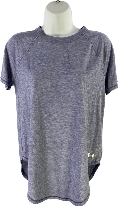 Under Armour Women’s Purple/Blue Heathered Short Slit Sleeve T-Shirt - S