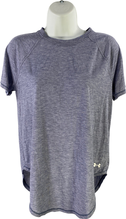Under Armour Women’s Purple/Blue Heathered Short Slit Sleeve T-Shirt - S