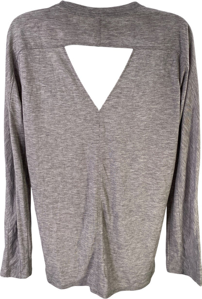 Under Armour Women’s Gray Heathered Open Back Long Sleeve T-Shirt - S
