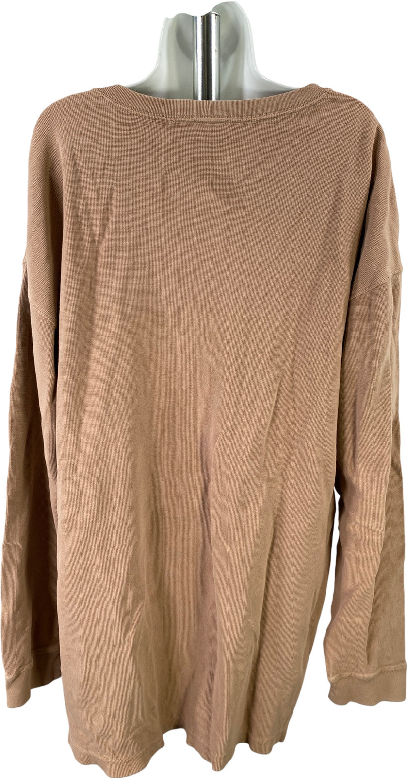 Carhartt Women’s Beige Waffle Knit Long Sleeve Shirt - 2XL