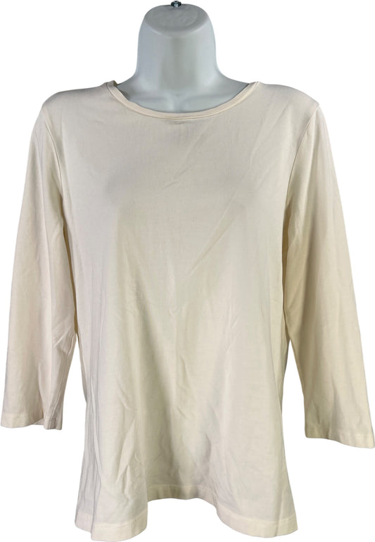Chico’s Women’s White 3/4 Sleeve True Colors Tee Shirt - 1/US M
