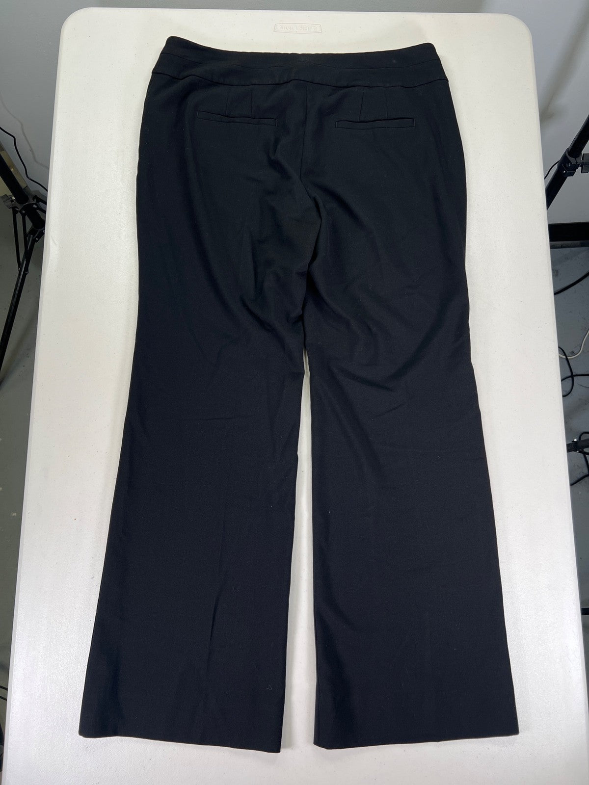 White House Black Market Women’s Black Boot Leg Dress Pants - 10 Short