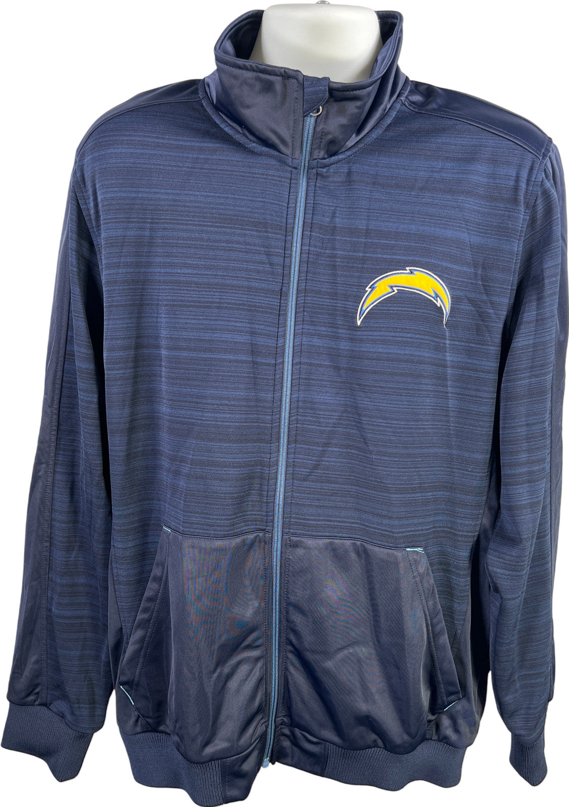 NFL Men’s Blue LA Chargers Long Sleeve Full Zip Track Jacket - XL
