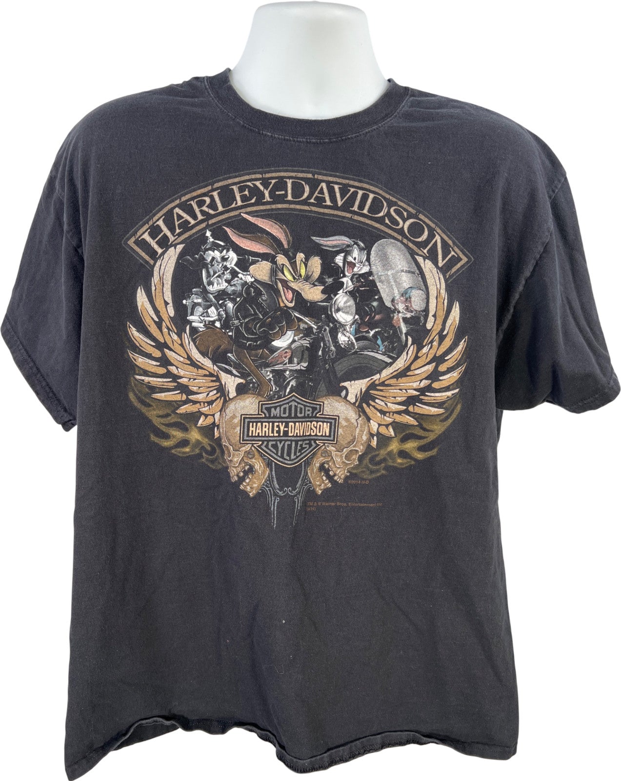 Harley Davison Men’s Black Florence KY Looney Tunes Short Sleeve T-Shirt - XL
