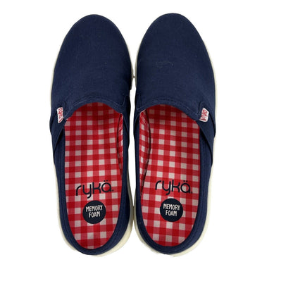 NEW Ryka Women's Blue Valerie Slip On Comfort Mule Shoes - 8