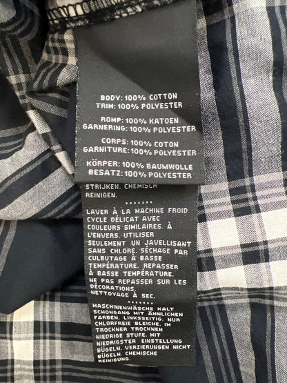 Harley Davidson Men’s Black/White Plaid Performance Button Up Shirt - XL