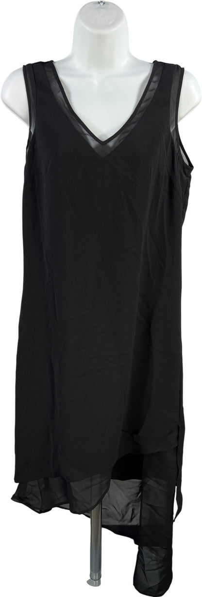 White House Black Market Women’s Black Sleeveless Asymmetrical Dress - 4