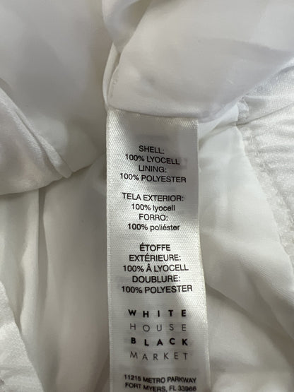 White House Black Market Women’s White 1/2 Sleeve Full Zip Hooded Jacket - S