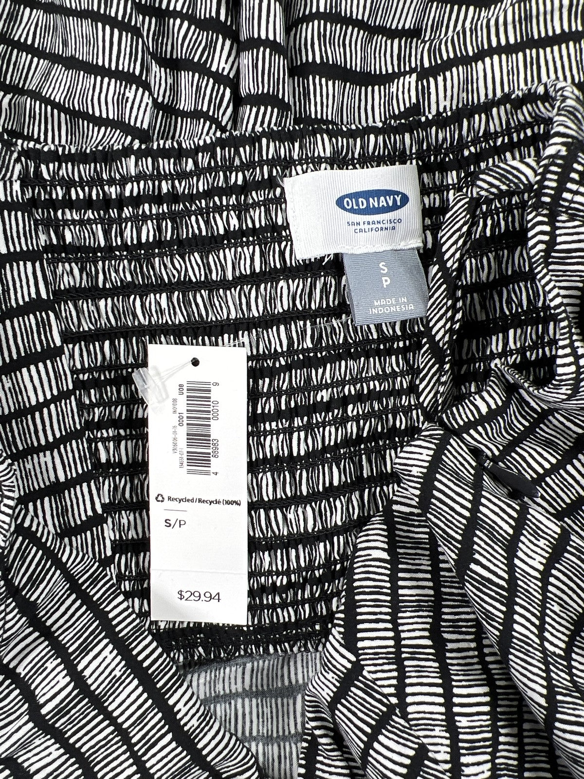 NEW Old Navy Women’s Black/White Sleeveless Sundress - S Petite