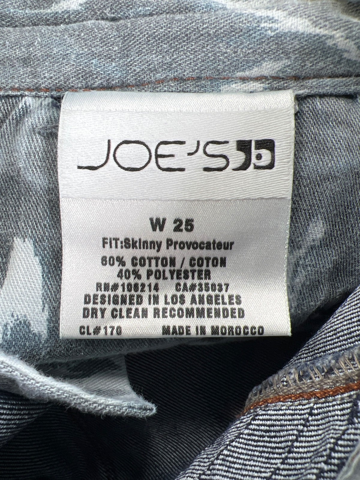 Joe’s Women’s Dark Wash Zipper Ankle Skinny Denim Jeans - 25
