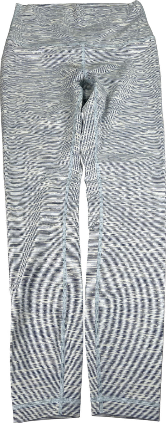Lululemon Women’s White/Blue. Wunder Under High Rise 25in Leggings - 6/S