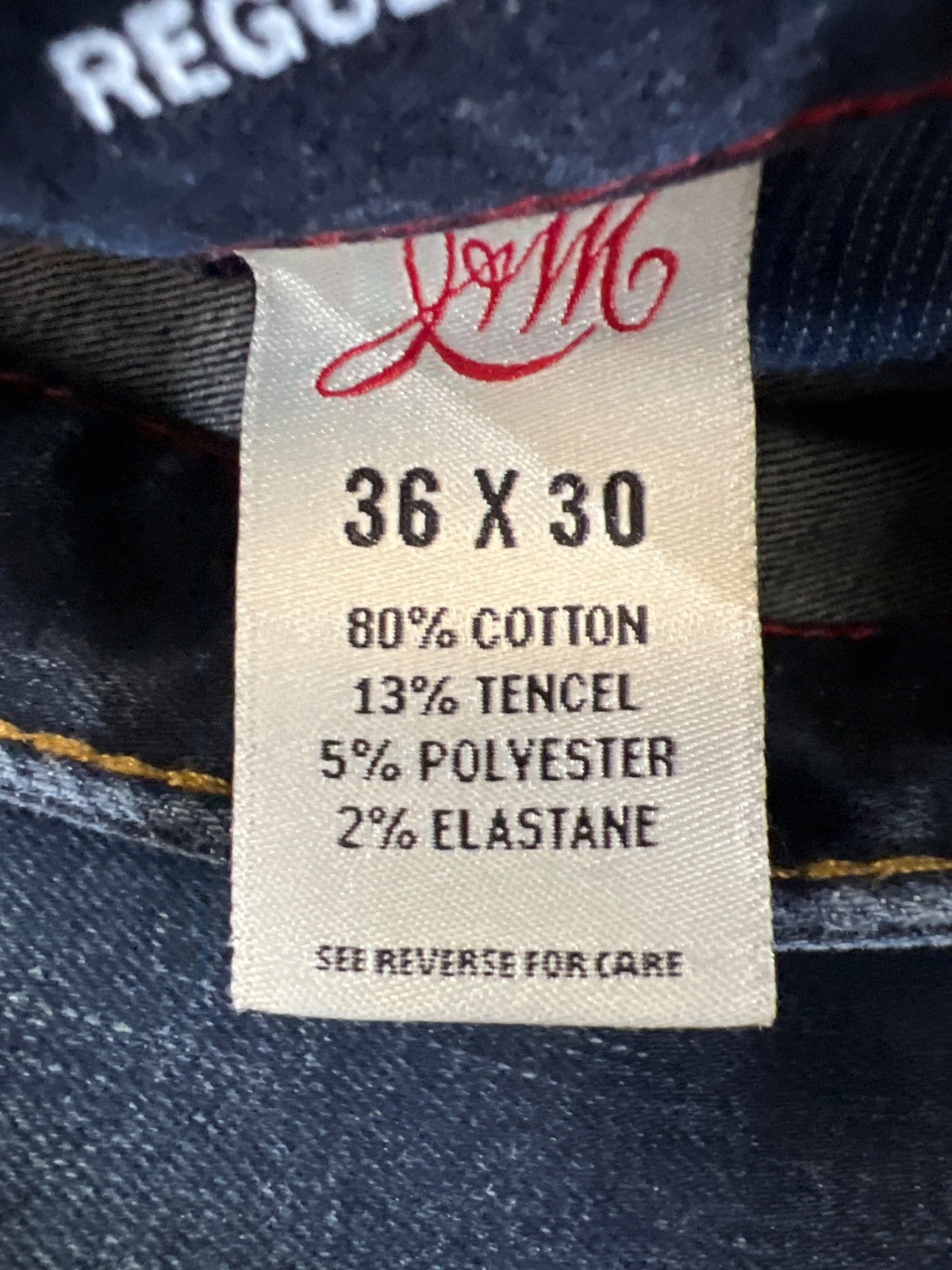 Johnston and Murphy Men’s Dark Wash Regular Fit Denim Jeans - 36x30