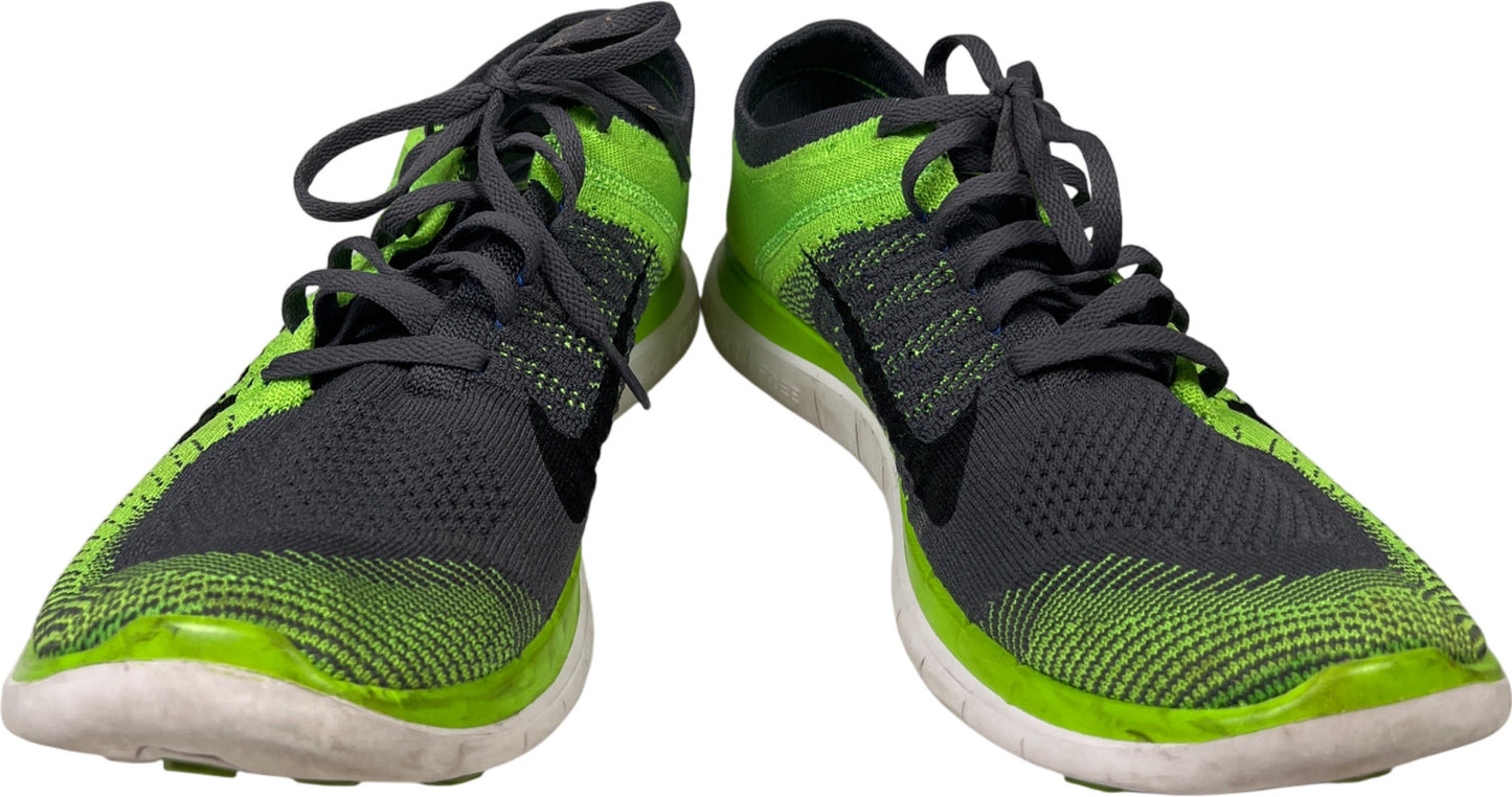 Nike Men’s Green/Gray Free 4.0 Flyknit Lace Up Athletic Shoes - 11