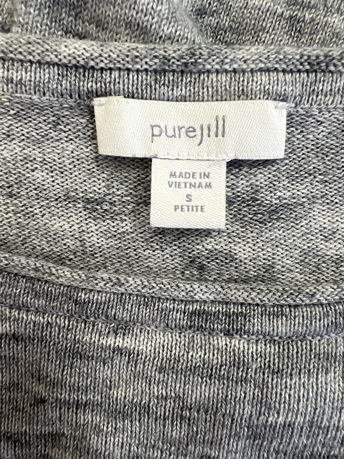Pure J.Jill Women’s Gray Long Sleeve Thin Knit Sweater - S Petite