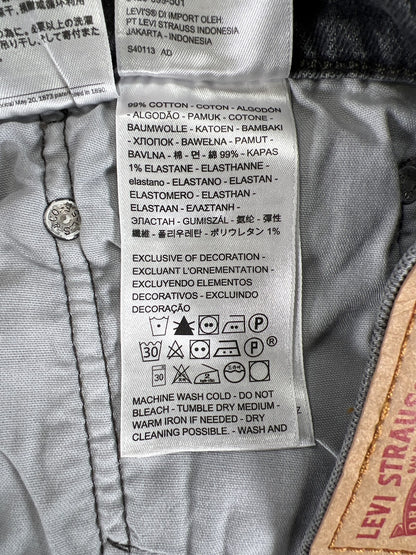 Levi’s Men’s Gray 501 Button Fly Skinny Jeans - 31x28