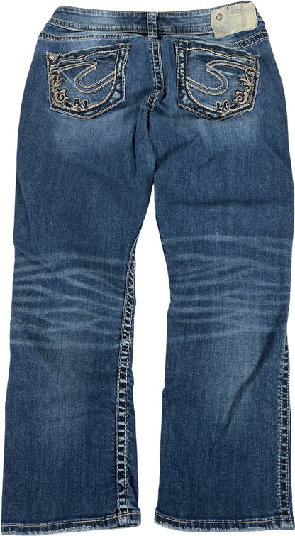 Silver Women’s Medium Wash Aiko Low Capri Denim Jeans - 26