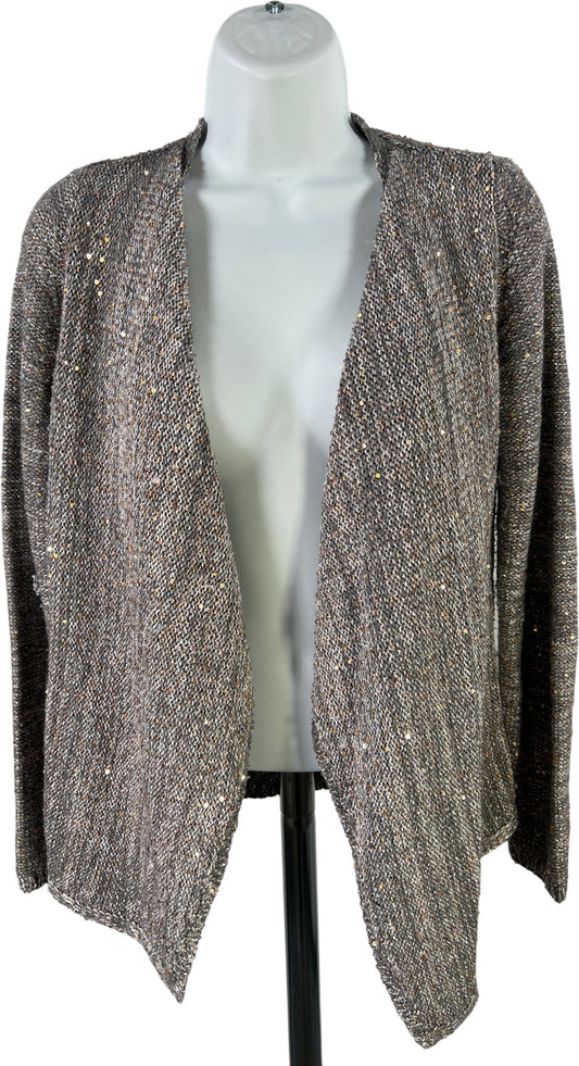 White House Black Market Women’s Gray Sequin Long Sleeve Cardigan - XS