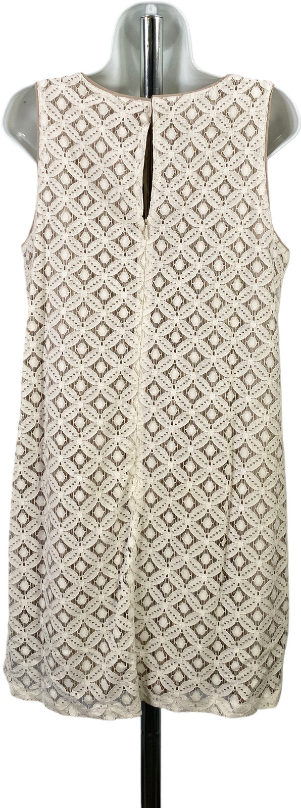 Apt 9 Women’s White/Beige Lace Sleeveless Sheath Dress - L