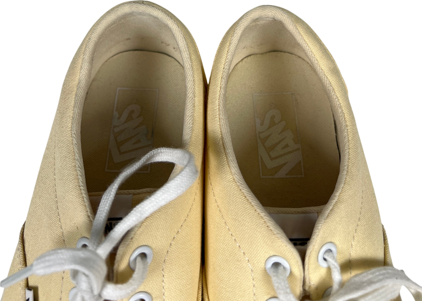 Vans Women’s Light Yellow Lace Up Casual Sneakers - 9
