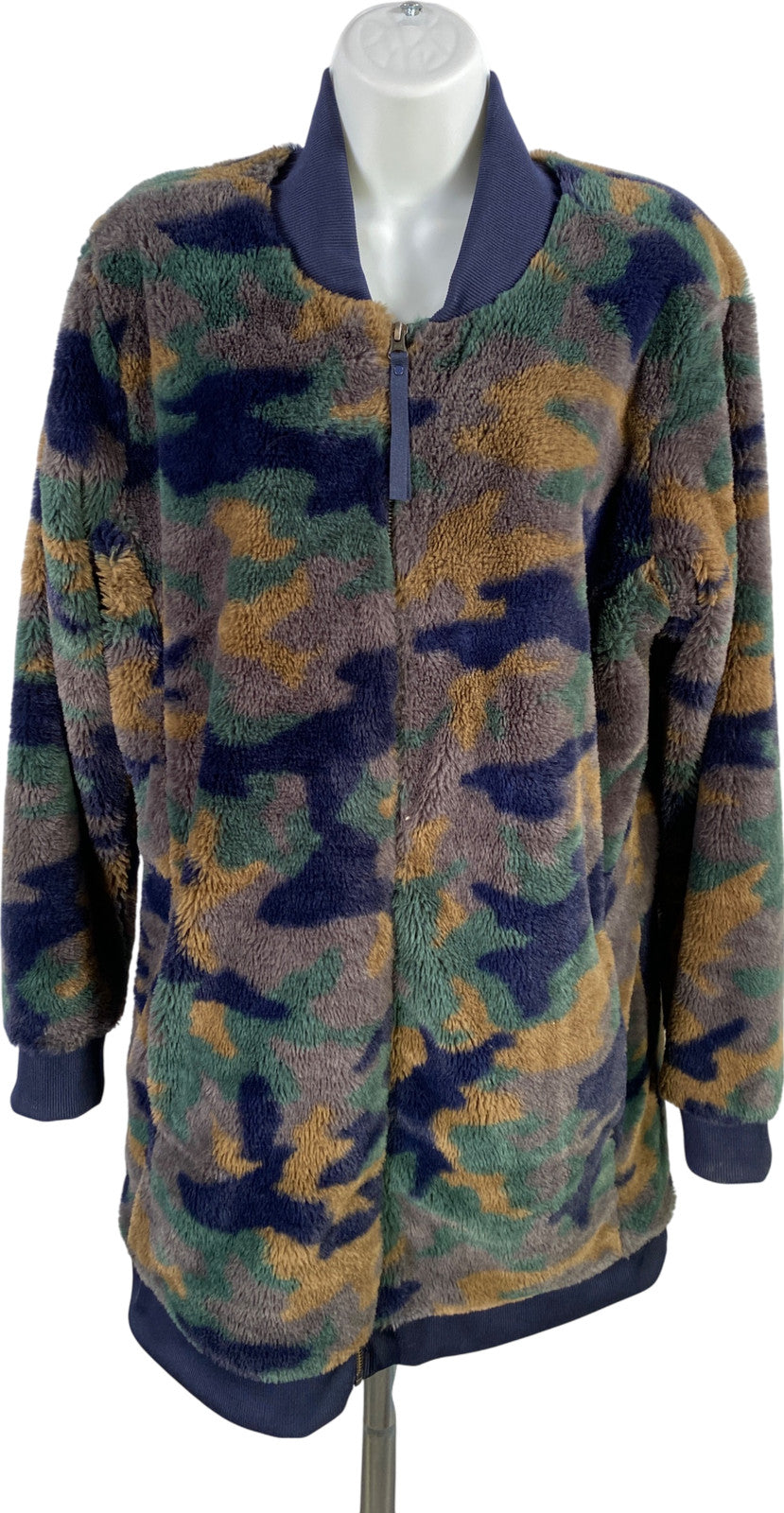 Columbia Women’s Blue/Green Bundle Up Camo Full Zip Fleece Jacket - L