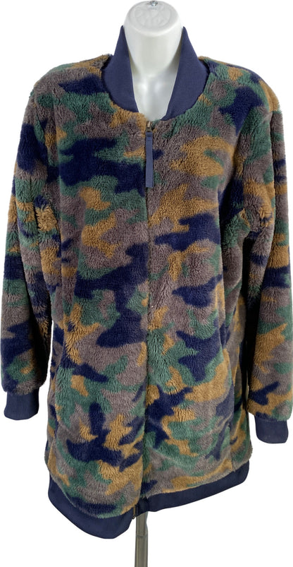 Columbia Women’s Blue/Green Bundle Up Camo Full Zip Fleece Jacket - L