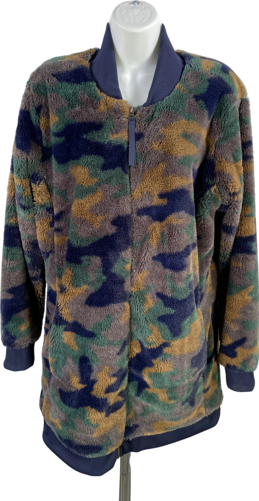 Columbia Women’s Blue/Green Bundle Up Camo Full Zip Fleece Jacket - L