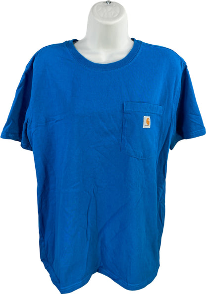 Carhartt Women’s Blue Short Sleeve Pocket Front T-Shirt - L