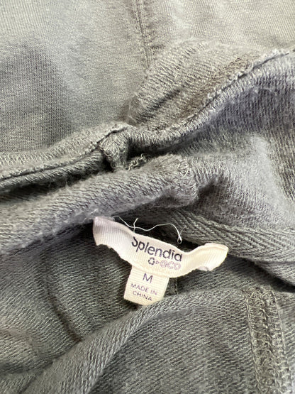 Splendid Women’s Gray/Green Long Sleeve Open Front Cardigan Sweater - M