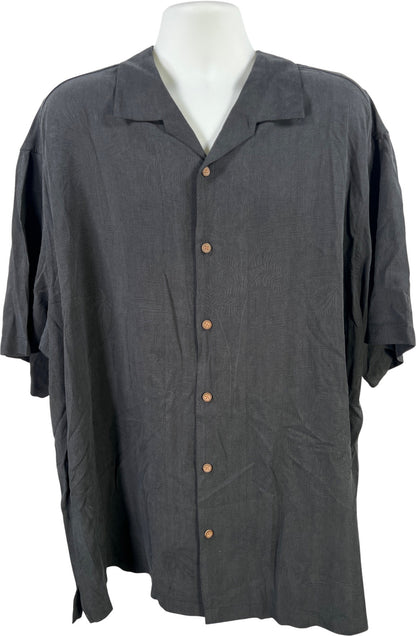 Tommy Bahama Men’s Black Tropical Christmas Silk Button Up Shirt - 3XL