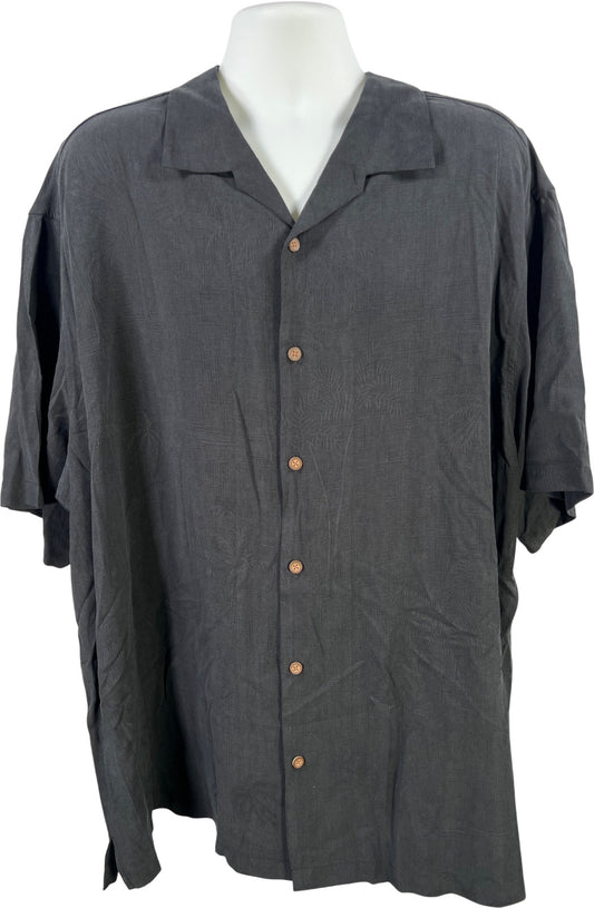 Tommy Bahama Men’s Black Tropical Christmas Silk Button Up Shirt - 3XL