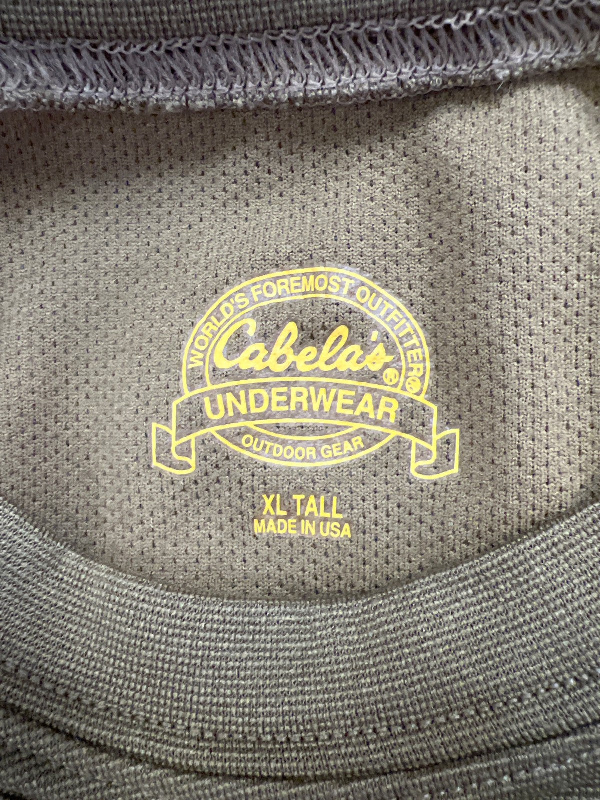 Cabela’s Men’s Brown Long Sleeve Underwear/Baselayer Shirt - XL Tall