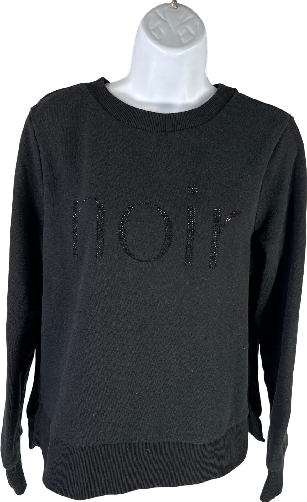 Banana Republic Women’s Black Noir Rhinestone Crewneck Sweatshirt - L