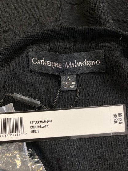 Catherine Malandrino Women’s Black Lace Trim 3/4 Sleeve Sweater - S