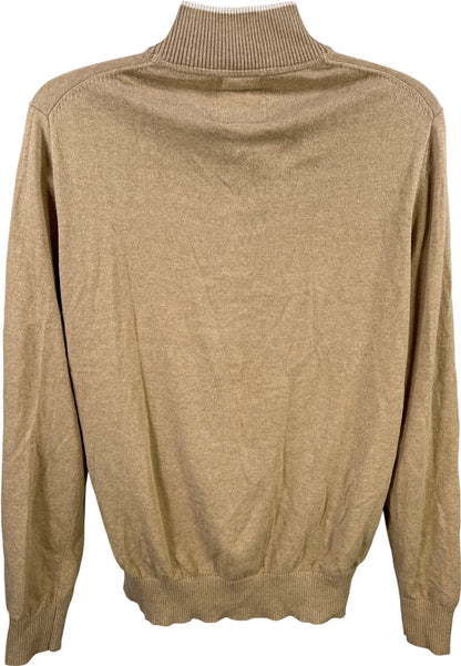 St.Johns Bay Men’s Beige Carmel Super Soft 1/4 Zip Pullover Sweater - XL