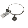 Alex and Ani Women’s Silver Tone Compass Bangle Bracelet