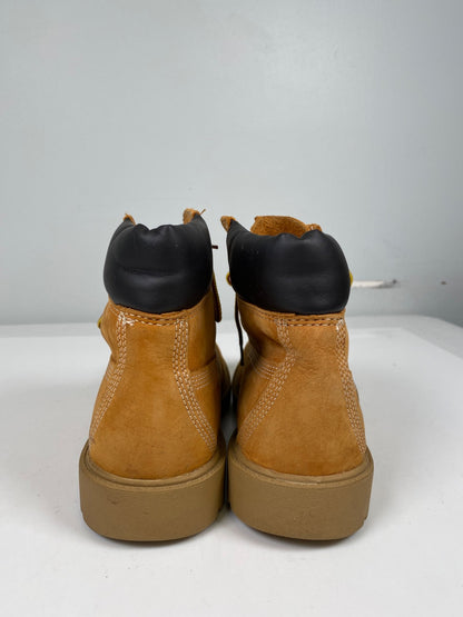 Timberland Boys Tan/Brown Wheat Suede Classic 6”. Lace Up Work Boots - 5