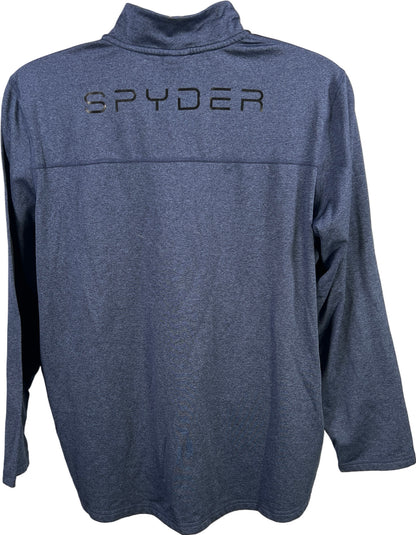 Spyder Active Men’s Blue 1/4 Zip Long Sleeve Athletic Pullover Shirt - L