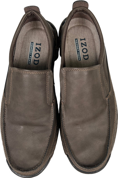 Izod Men’s Gray Memory Foam Thomas Slip On Walking Loafers - 9