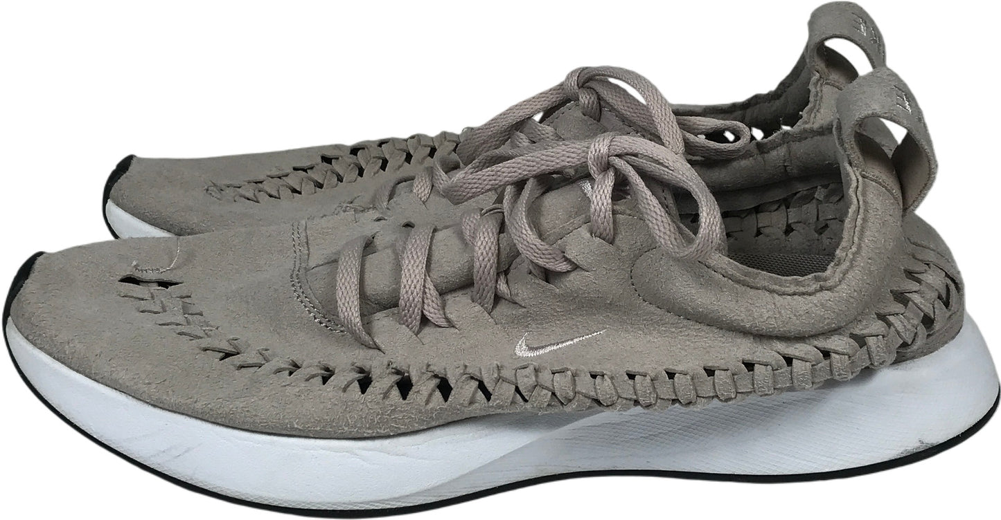 Nike Women’s Gray Suede Dualtone Racer Woven Lace Up Sneakers - 10