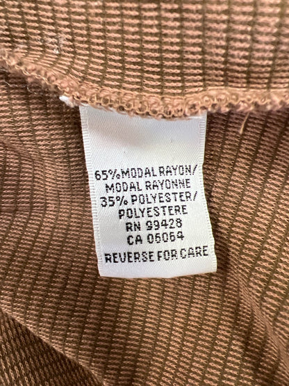 Bugatchi Men’s Brown Short Sleeve Textured Short Sleeve Polo - XL