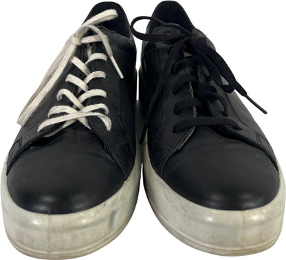 Ecco Women’s Black Leather Lace Up Casual Sneakers - 41/ US 10/10.5