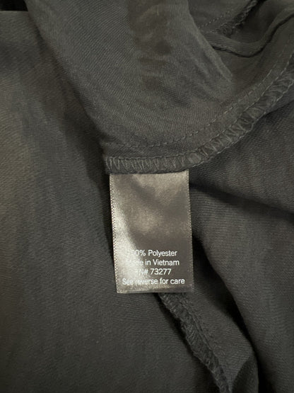 Simply Vera Wang Women’s Black Layered Bottom Button Up Blouse - M