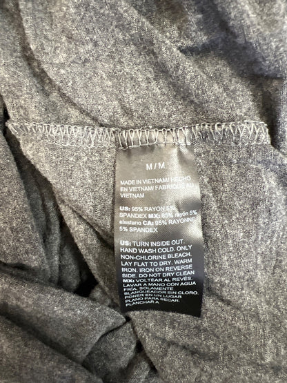 White House Black Market Women’s Gray Long Ribbed Sleeve Shirt - M