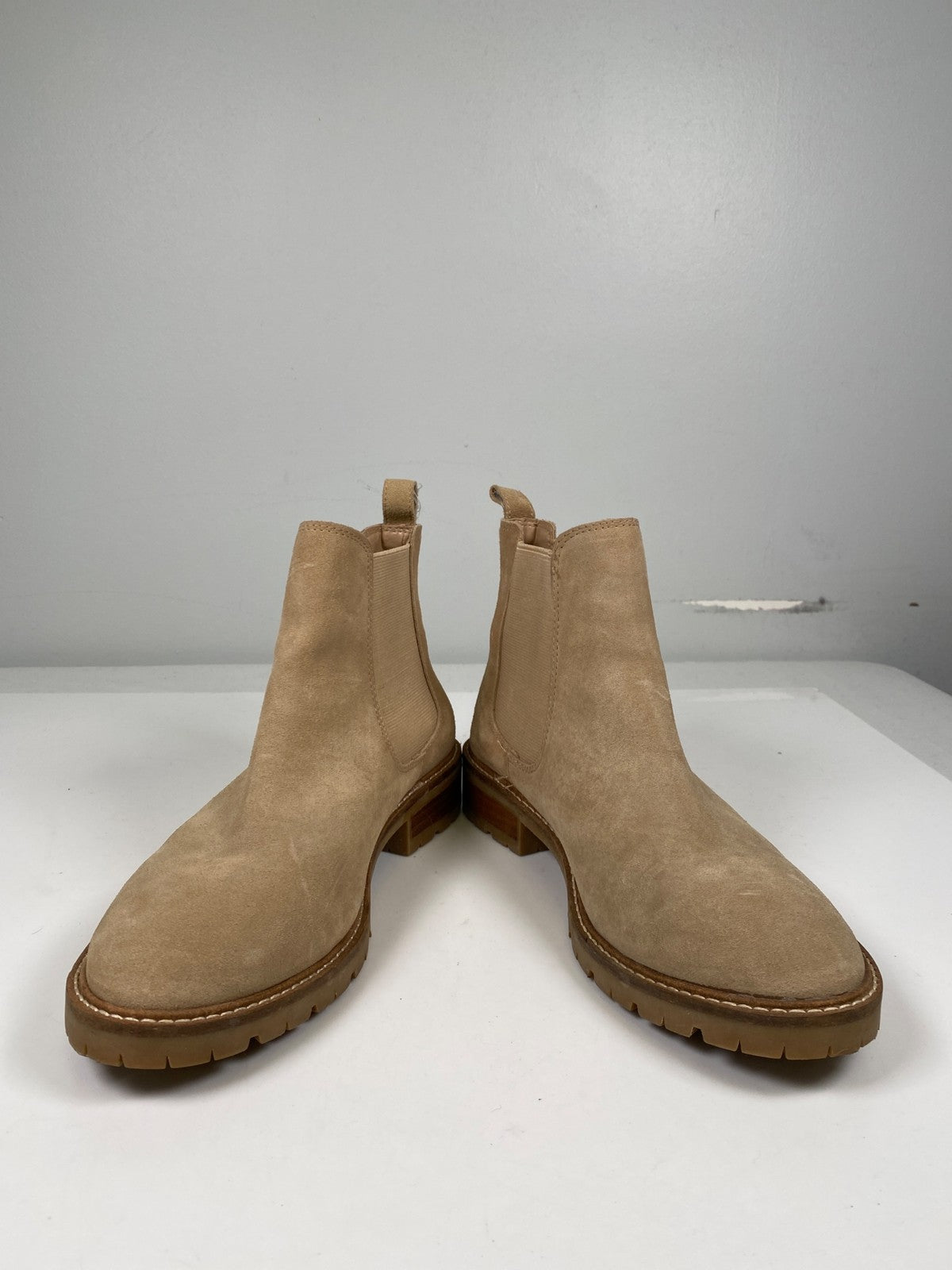 Steve Madden Women’s Tan/Beige Suede Leopold Chelsea Boots - 8.5