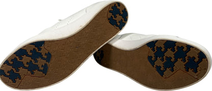 Dr.Scholls Women’s White Leather Madi Chevron Lace Up Casual Sneakers - 10