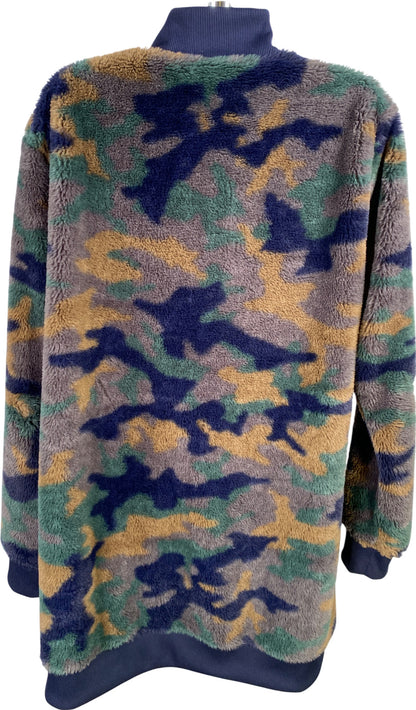 Columbia Women’s Blue/Green Bundle Up Camo Full Zip Fleece Jacket - L