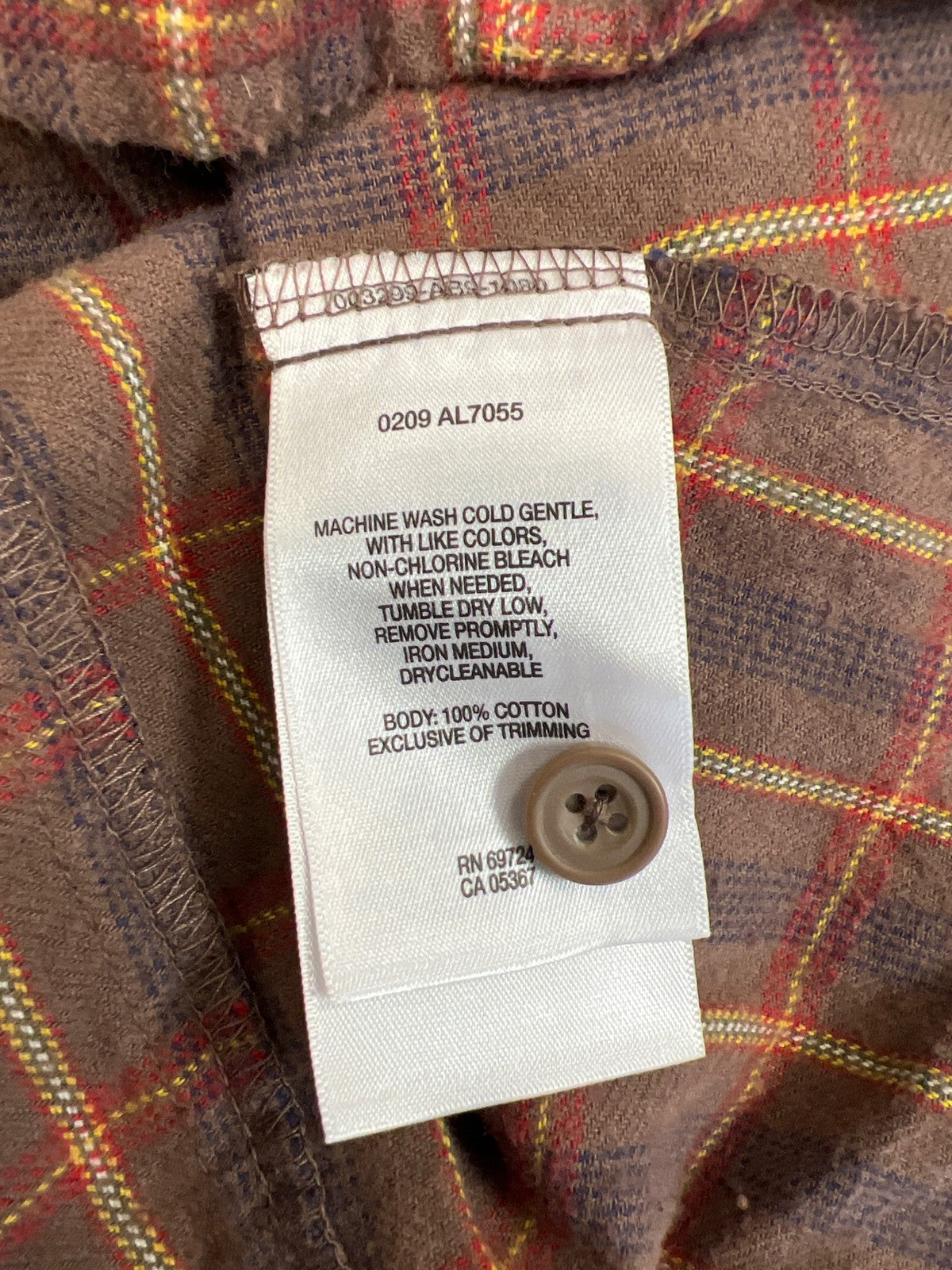 Columbia Women’s Brown Plaid Button Up Flannel Shirt - M