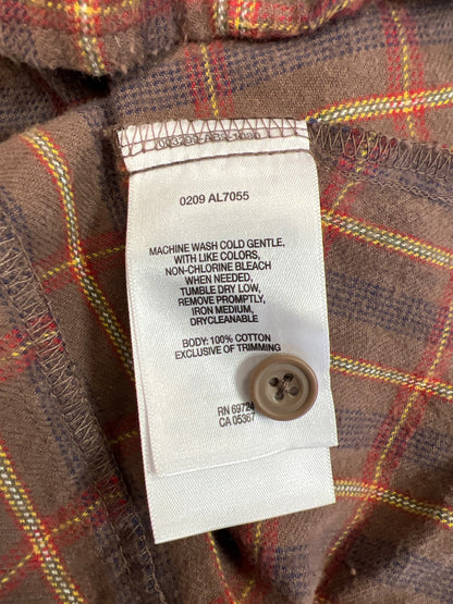 Columbia Women’s Brown Plaid Button Up Flannel Shirt - M